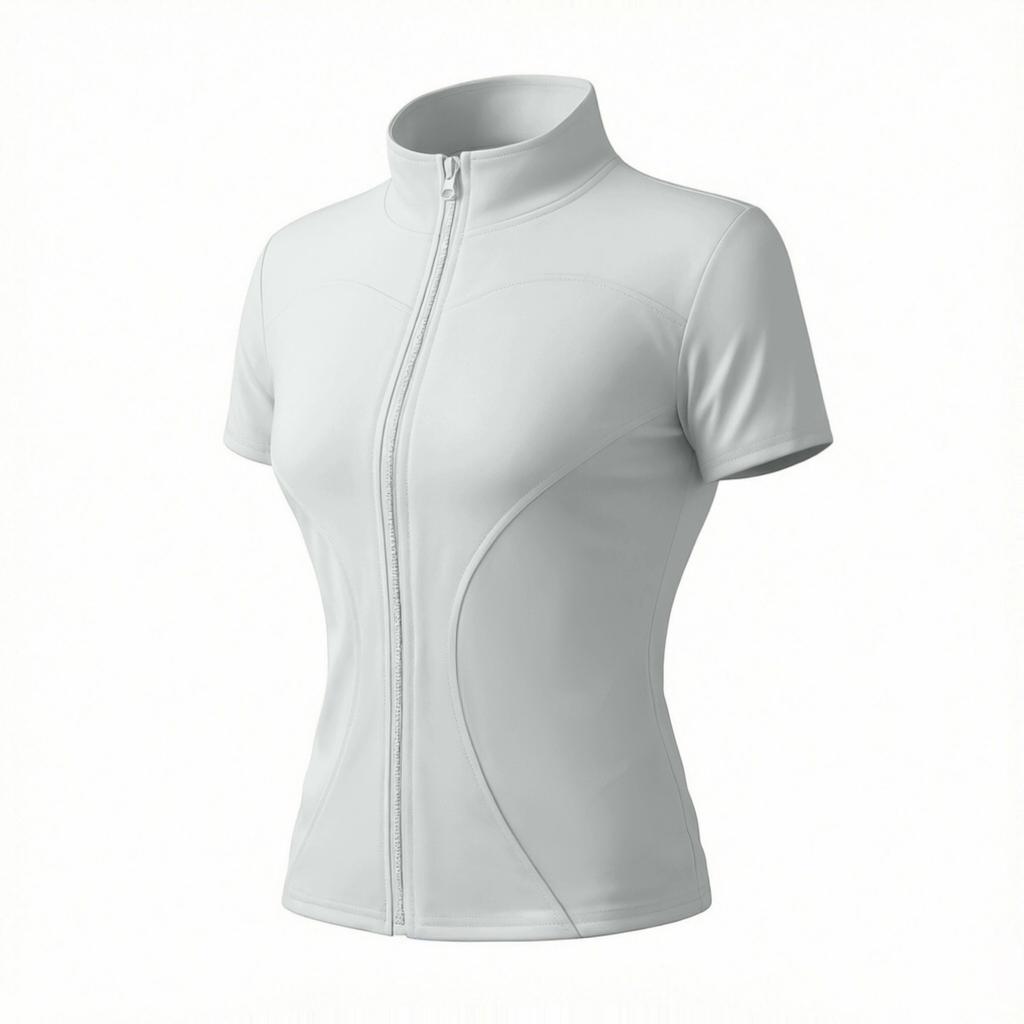 Sports jacket women's slim and thin quick-drying yoga clothes top short-sleeved Pilates training running feather tennis clothes