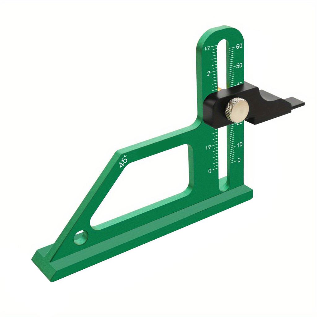 Height Gauge Measuring Instrument Aluminum Router Table Height Gauge with Inch Metric Scale Woodworking Measurement Tool