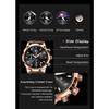 POEDAGAR Luxury Sports Watch for Men Waterproof Luminous Date Chronograph Wristwatch Leather Quartz Watches Reloj