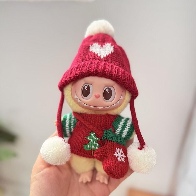 The First, Second and Third Generations of Christmas Baby Clothes Wear 17cm Pendants, and The Clothes Sit with Colored Beads Christmas Set.