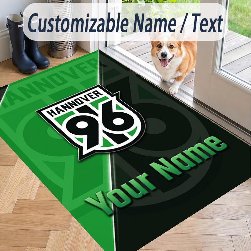 Custom Text Printed Rug Hannover 96 Non Slip Floor Carpet For Home Room Decor