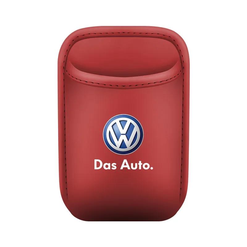 The multi-functional leather storage case for car water cups is suitable For VW Volkswagen Polo Tiguan Passat Golf Jetta Lavida