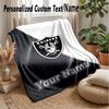 Las Vegas Raiders Niestandardowy Koc Flanelowy z Nadrukiem Twojego Imienia Miękki Ciepły Koc Prezent Świąteczny