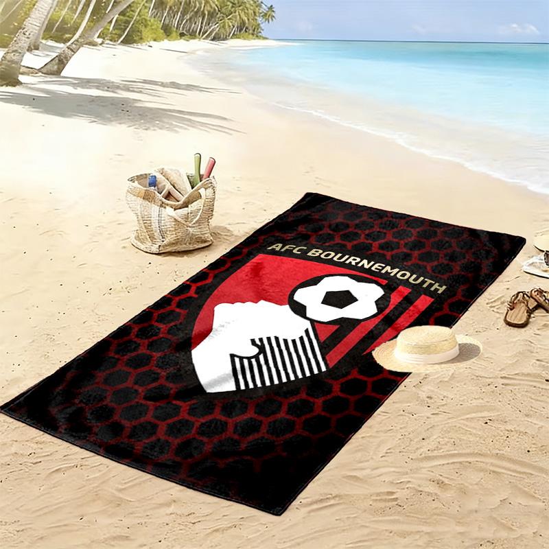AFC Bournemouth Aufdruck Strandtuch, Großes Weiches Schnelltrocknendes Handtuch für Strand Camping Schwimmen