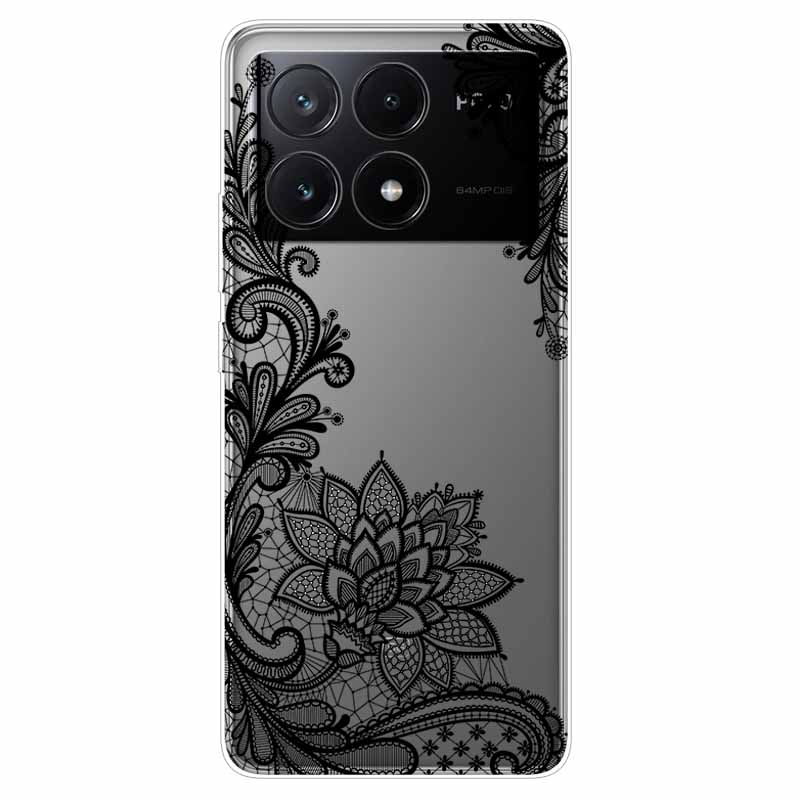 For Xiaomi Poco X6 Pro Case Transparent Cute Soft Silicone TPU Coque for Poco X6 / X6 Pro 5G Phone Cover X 6 X6Pro Clear Shells