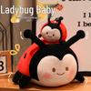 Ladybug Baby Doll Plush Backpack Pendant - Early Education Toy for Kindergarten Students
