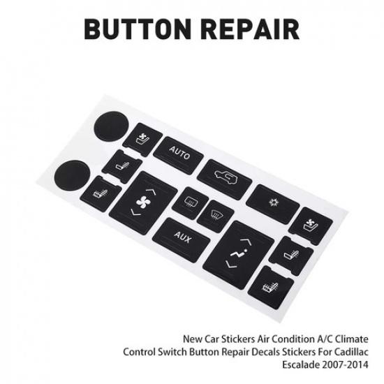 For 2007-2014 Cadillac Escalade EXT ESV Climate Control Worn Button Repair Decal