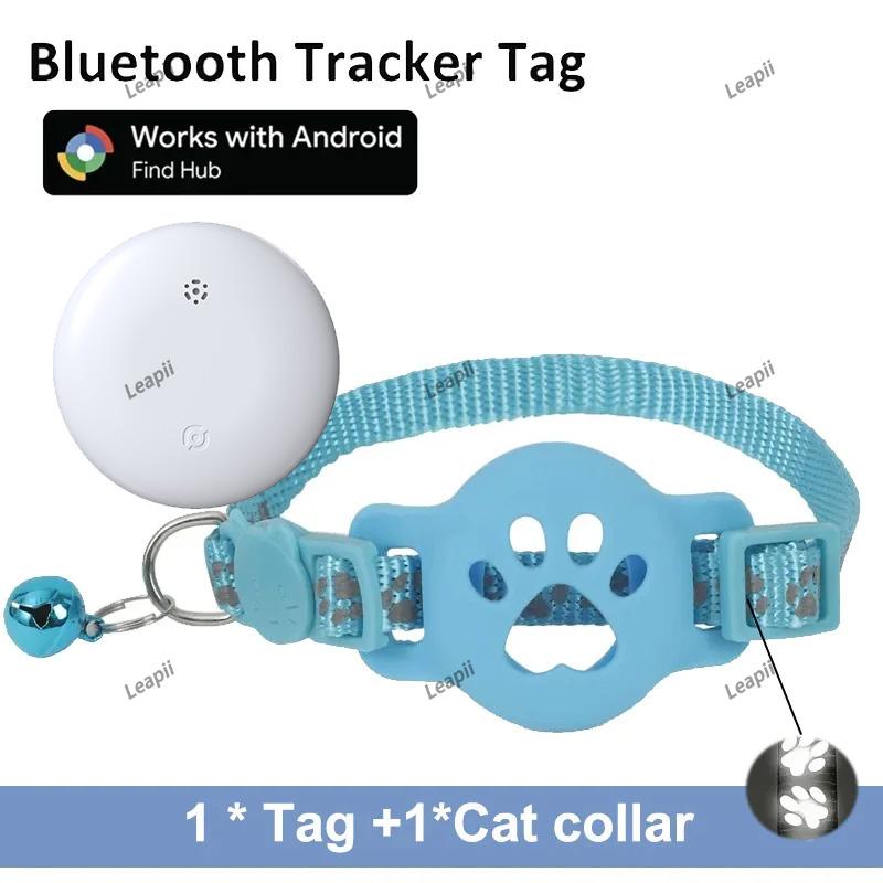 2026 Mini GPS Tracker Waterproof Tracking Tag with Collar Anti-Lost Dog Cat Global Locator for Android Google Find Hub App