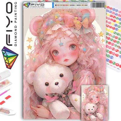 Pittura diamante fai da te rotonda completa Punto croce 3D animale scena domestica Pittura Art Déco Pittura diamante 5d pittura diamante artistica