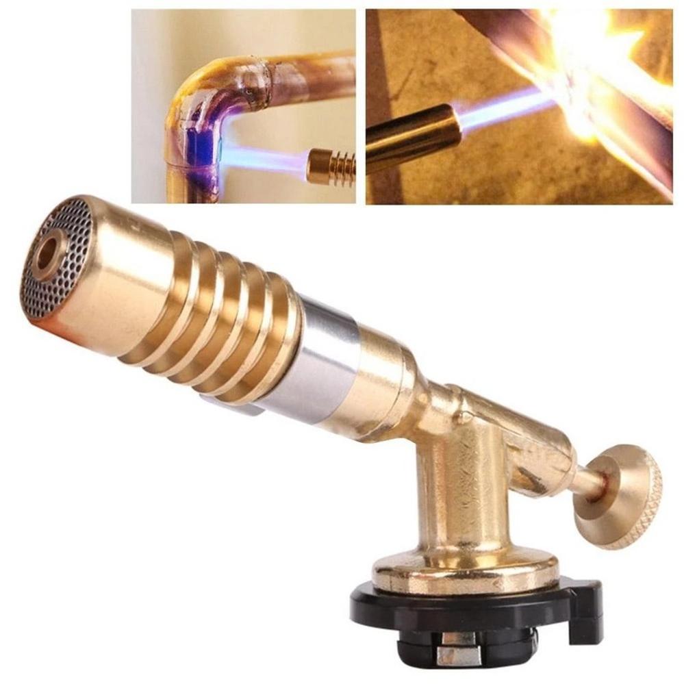 1 Pcs Flame Gas Torch Flame Gun Blowtorch Cooking Soldering Butane AutoIgnition Lighter Heating Camping