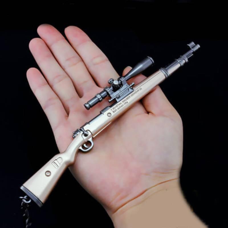 Gun Model Pubg Keychain Metal Game Peripheral Backpack Pendant Gift Children