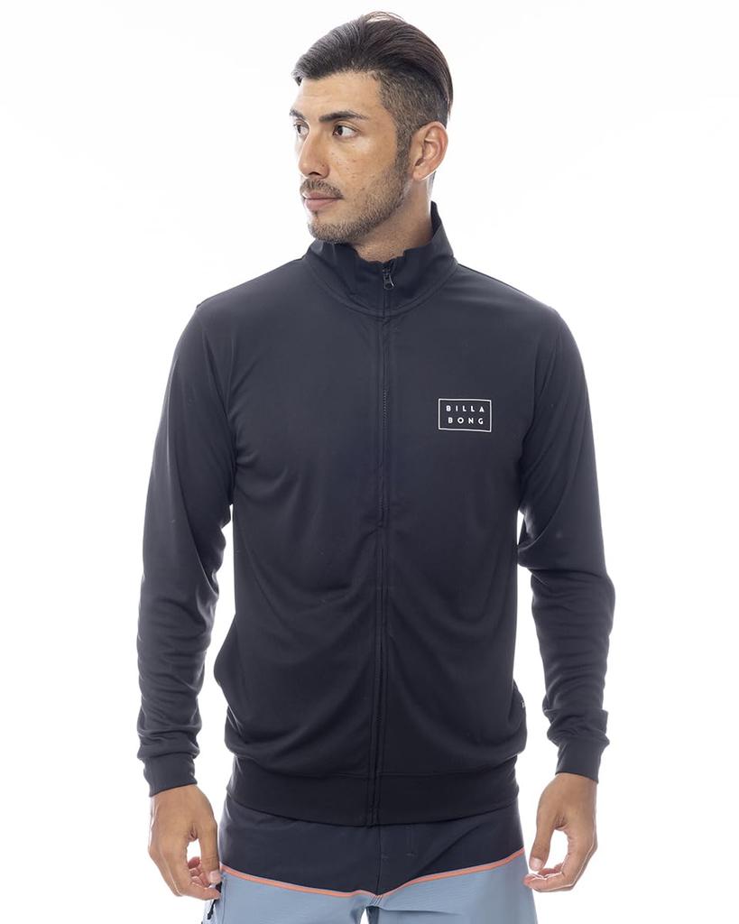 Long sleeve stand collar zip rash guard