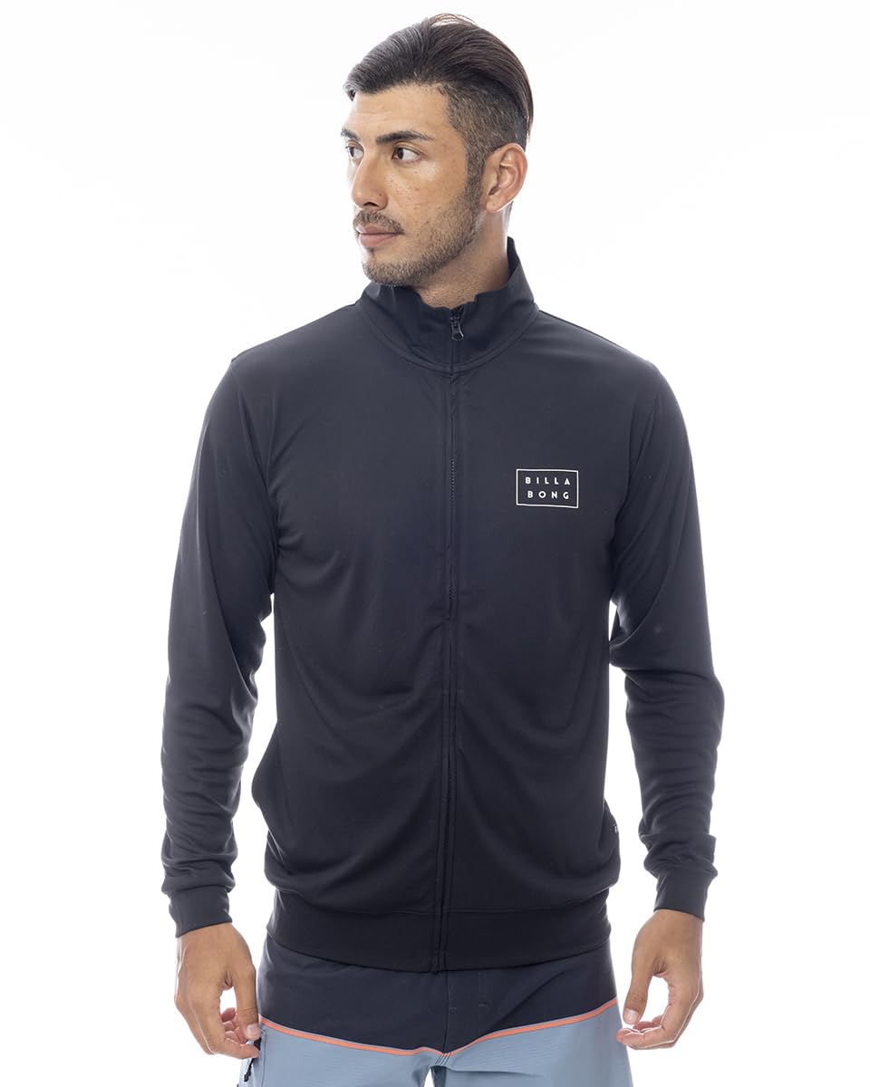 

Long sleeve stand collar zip rash guard