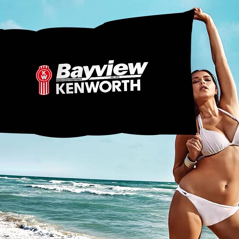 KENWORTH Logo Microfiber Blanket Quick Drying Beach Towels Oversized Printing Super Absorbent Pool Towel Blanket