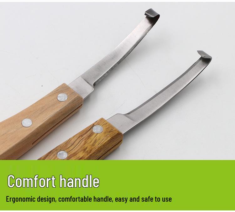 Veterinary Hoof Trimming Tool Set: L-Shaped Knife, Straight Knife, Pliers for Cow, Horse, Sheep & Donkey. Left & Right Hand Use.