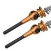 A Pair 6061 Aluminium Alloy TC4T Titanium Alloy Bike Quick Release Lever Front Rear Wheel Skewer SetGolden