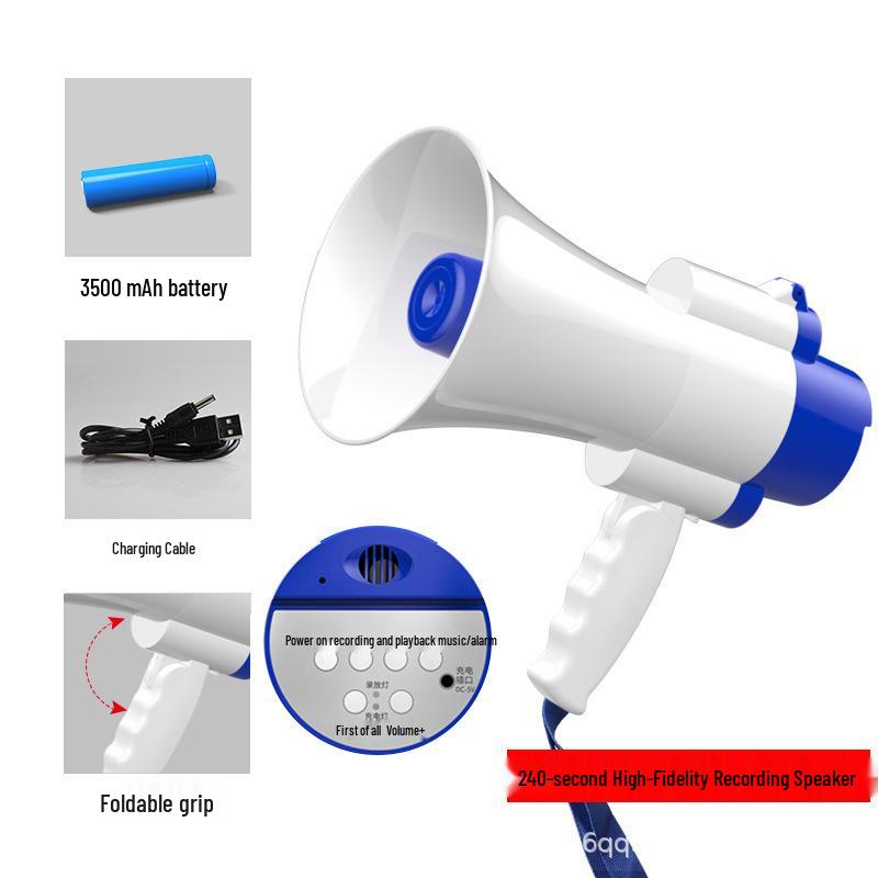 Bluetooth Megaphone with Extended Range - High-Pitched Speaker for Outdoor Use