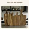 Acacia Wood Cutting Board: Solid Kitchen Chopping Board & Multi-Use Dining Plate