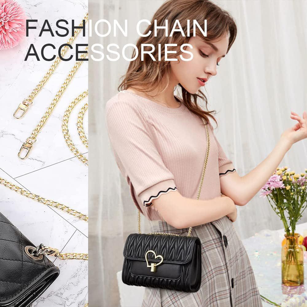 120cm Metal Purse Chain Strap Crossbody Bag Replacement Straps for Wallet Shoulder Handbag Belt DIY Bags Handmade Accessories