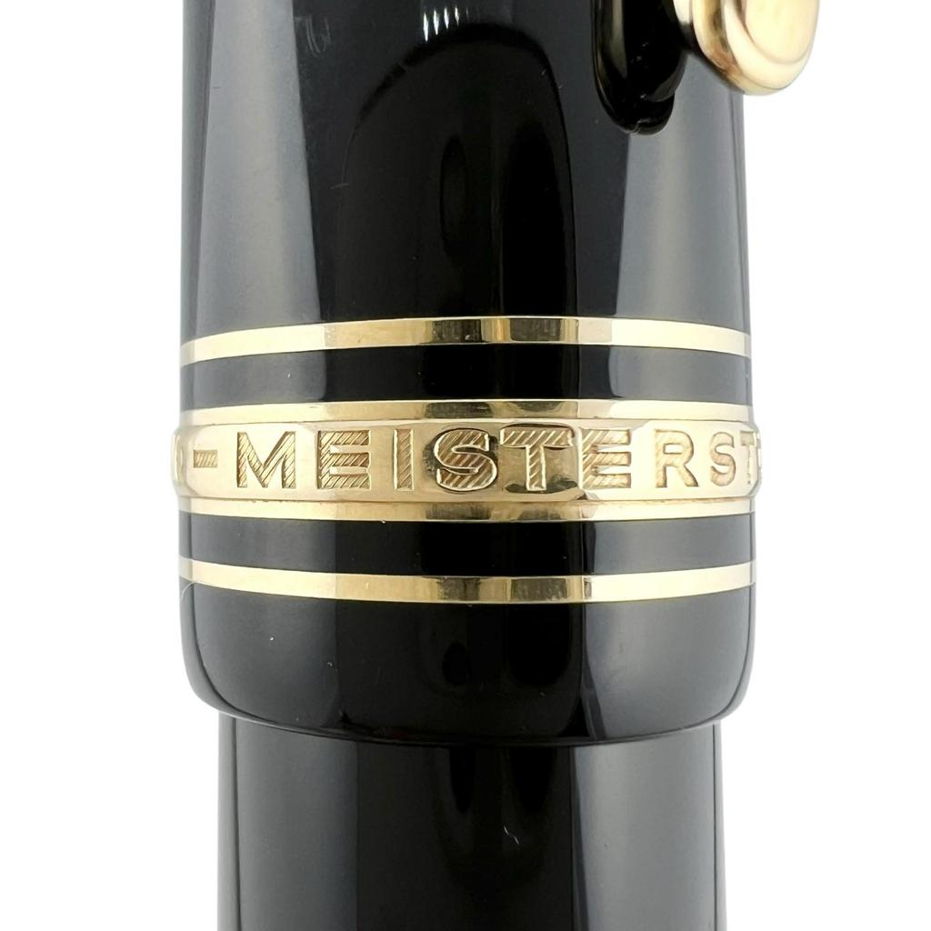 Great MONTBLANC fountain pen Meisterstück 149 white star Black gold 14K mens Used