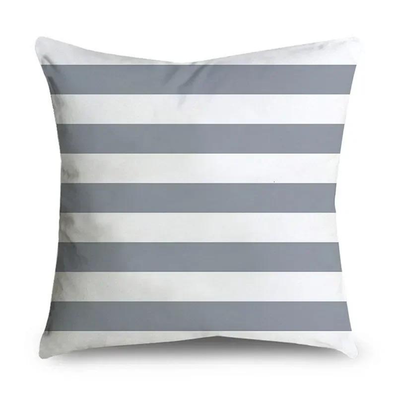 Home Decor Grey Stripe Geometric Cushion Cover Sofa Cover Bedroom Sofa Pillow Cover