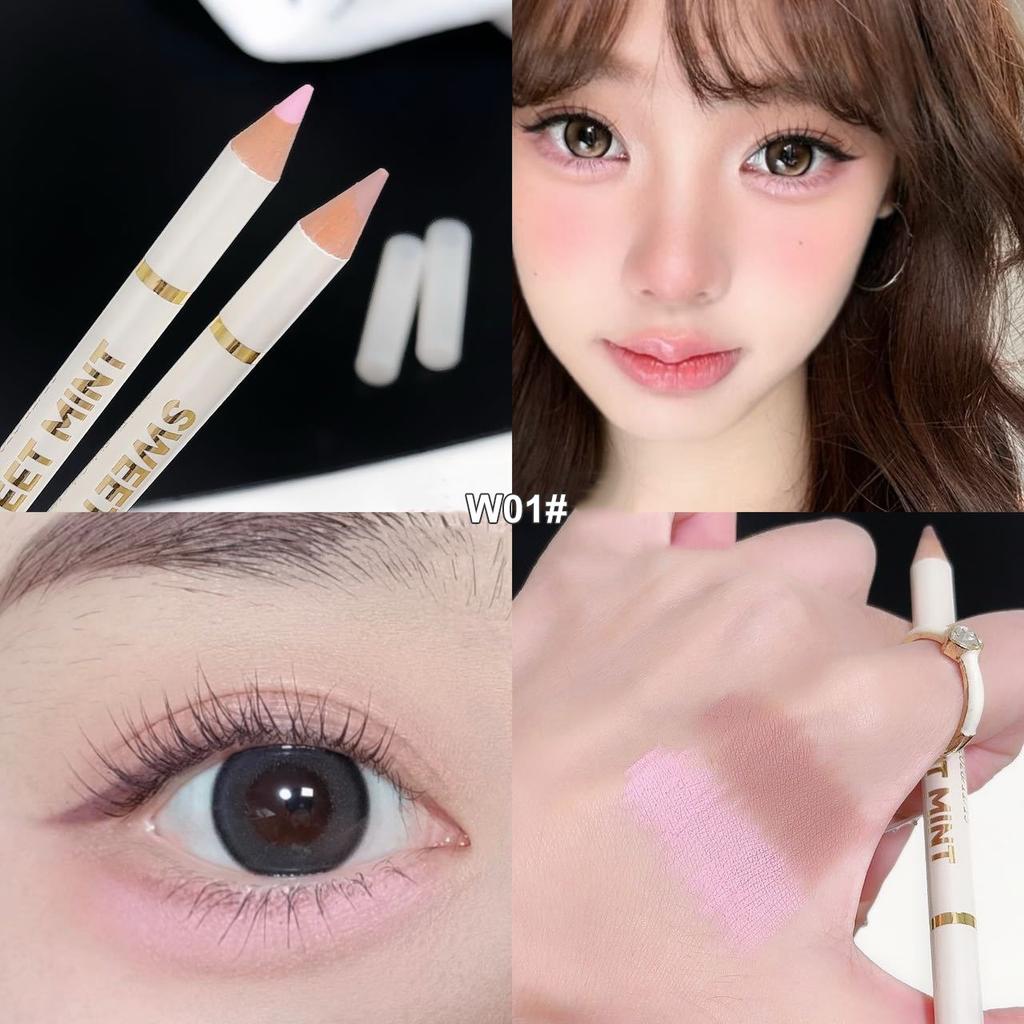 Double-Ended Lying Silkworm Pen Under Eye Liner Brighten Shadow Makeup Pencil Nude Pink Beige Lower Eyelid Highlighter Contour