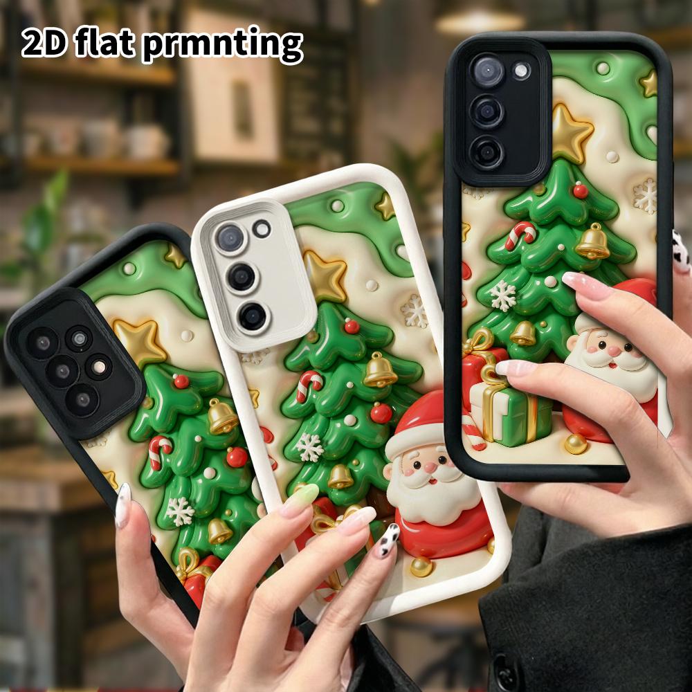 Phone Case: 2D Flat, Suitable for Samsung Galaxy A34 A35 M05 M06 S20 S22 S21 FE Plus 5G Protective Case, Embossed Expansion Style, Perfect Christmas a