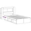 Bed Frame with Storage Space Artisan Oak 120 X 190 Cm