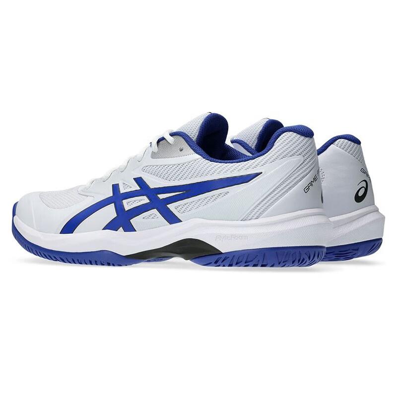 Asics Gel-Game FF Synthetic Leather Versatile Comfortable Breathable Support Low-Top Tennis Shoes Men sneaker White Blue 1041A489-103