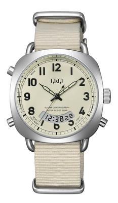 Citizen 5 ATM Water Ivory Q&Q Watch, Resistant, Analog-Digital, A38A-004PK,