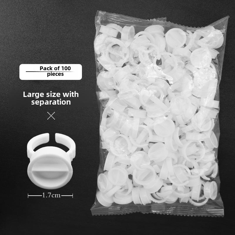 Large Semi-Permanent Tattoo Ring Cups & Eyelash Grafting Tool Set