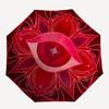 1pc Heart Eye Automatic Open/close Folding Compact Umbrella, 8-Rib Sturdy Canopy, Lightweight Portable, Everyday Use, Gift,003