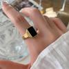 Retro Gold Rectangle Ring for Women - Cool & Fashionable Style