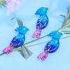 10Pcs Mini There Is A Hole Lovely Parrot Acrylic Flat Back Resin Art Supply Decoration Charm Craft Hair Bow Accessories H530