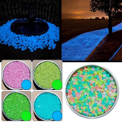 1bag Small Luminous Stones Outdoor Walkways Home Garden Yard Decoration Glow In the Dark Fish Tank Pebbles Glowing Stones