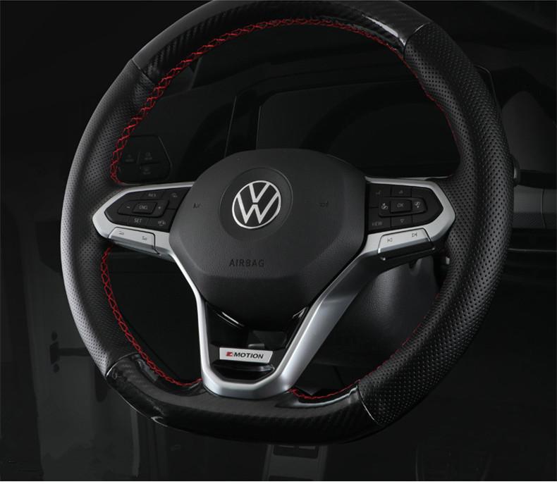 For VW Volkswagen Jetta MK5 Golf Car Steering Wheel Emblem Sticker Decals for Volkswagen VW Golf 8 MK8 Magotan CC Tayron X Touar