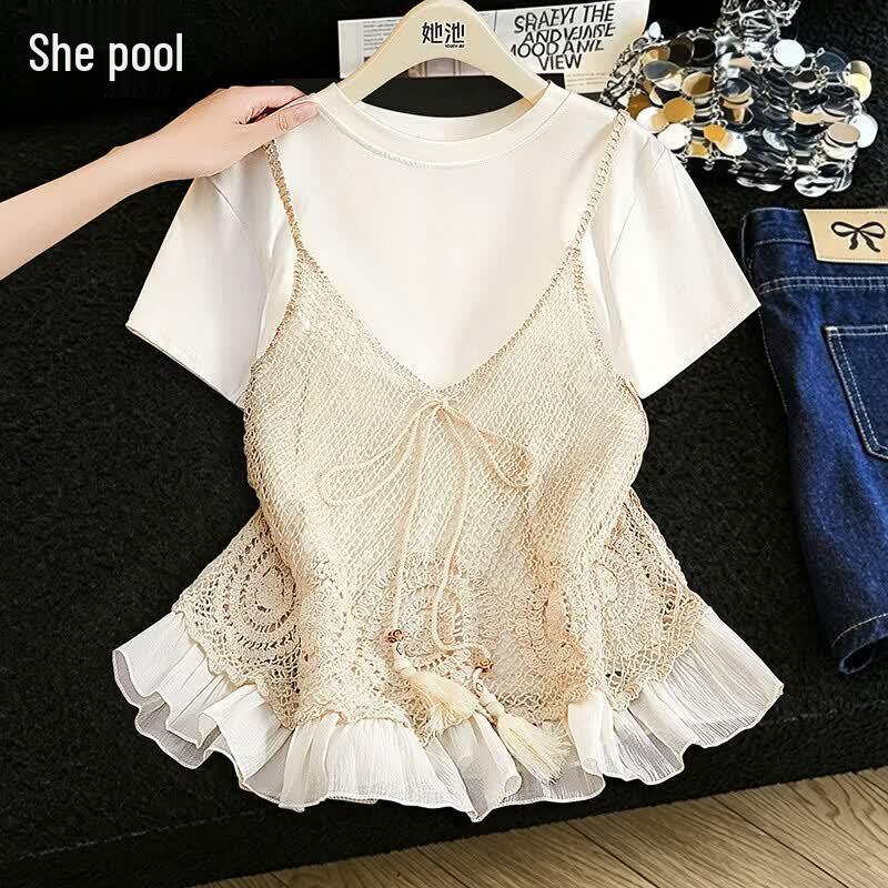 

Women s Bohemian Woven Knit Crop Cami Top One Size