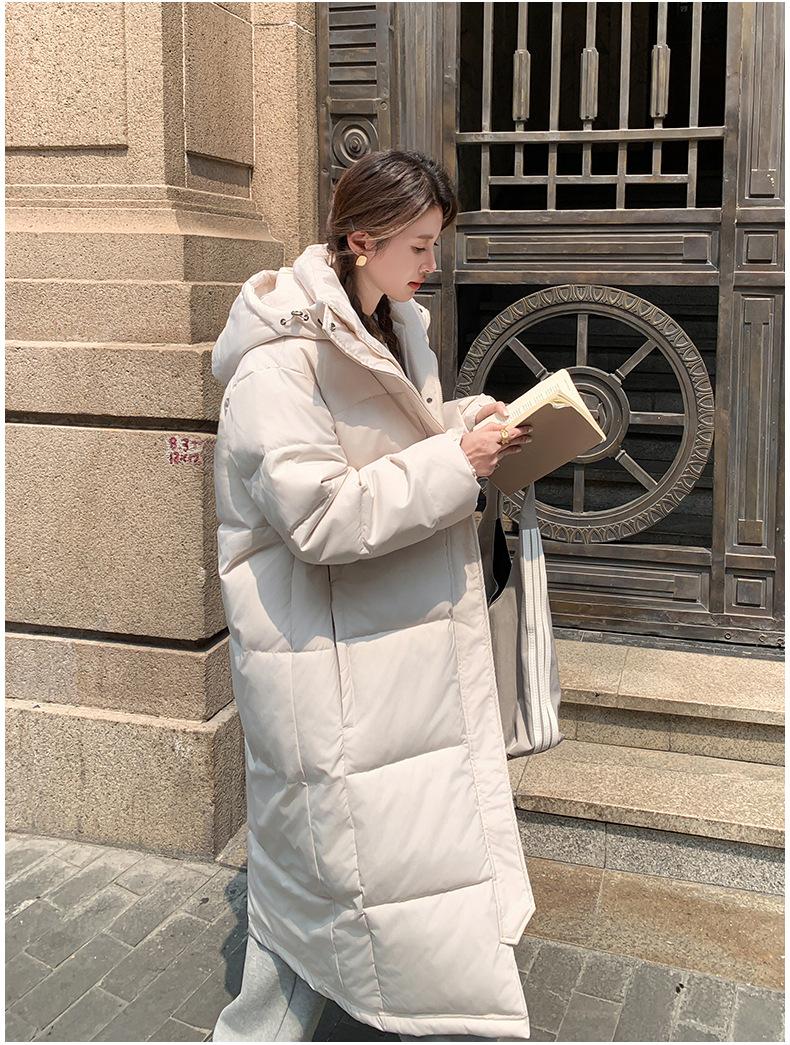 

Padded-on Clothes, Thickened Padded Jackets, Women s Long Over-knee Padded Clothes, Women s Winter Students, Loose Bread Clothes, Jackets XXXL білий