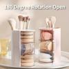 Rotating Cosmetic Storage Box Transparent Jewelry Organizer Makeup Brush Holder Bathroom