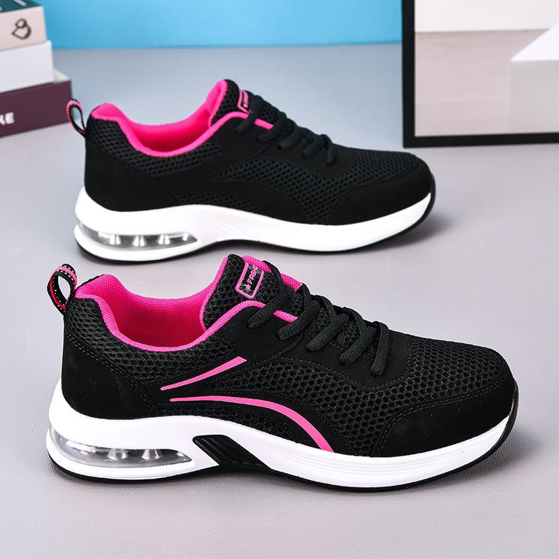 

Breathable mesh sports shoes women s air cushion shock absorption women s shoes middle-aged and elderly mothers mesh air cushion walking shoes light 42