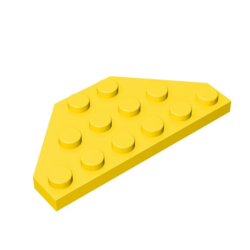 50pcs 2419 3x6 Wedge Plate Building Blocks 3x6 Cut Corners Bricks Particle Puzzle Assemble Toys Children Birthday Kid Gifts