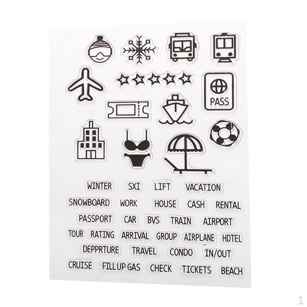 Themed Transparent Silicone Stamp Seal Clear for
