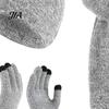 Unisex Stretchy Knit Hat Winter Scarf Gloves Set for Women, Warm Knitted Hat, Touch Holiday Gift Friends And Family Screen Gloves, 71 Inch Scarf, Cozy