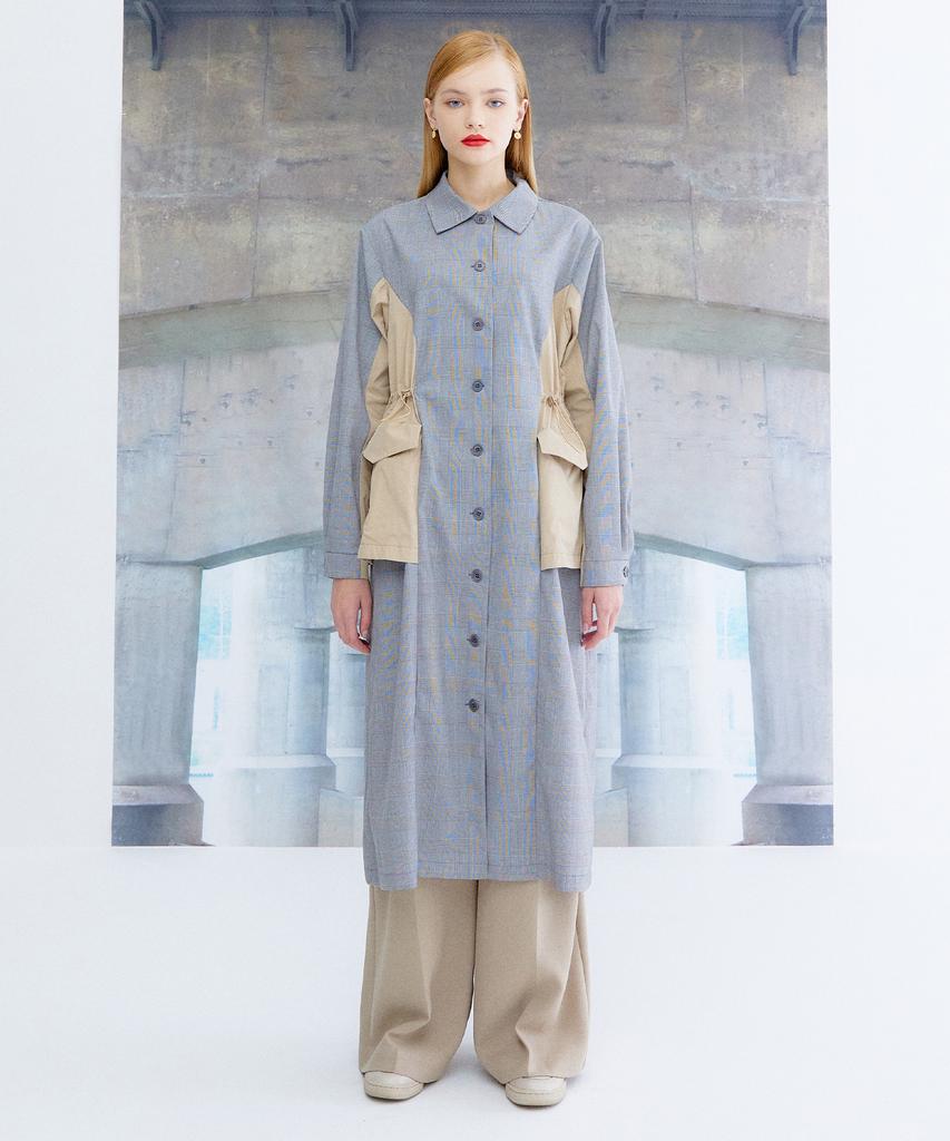 The Studio K String Shirt Dress_Beige
