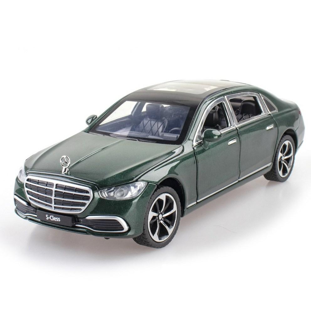 Maika 1:24 Scale Mercedes-Benz S400L Die-cast Alloy Metal Car Model Figurine, Green