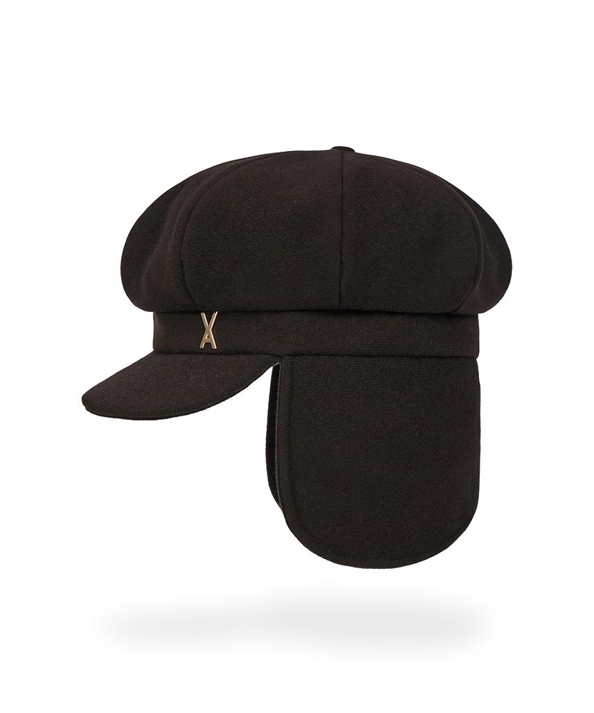 Bajal Va Studded Fly Newsboy Cap Brown