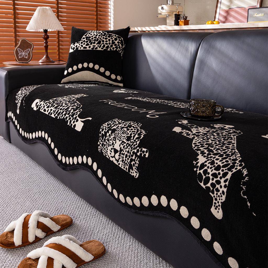 Special-Shaped Sofa Cushion Is Universal In All Seasons  New Non-Slip Seat Cushion, One-Piece Leather Straight Row Sofa Cover Cover Cloth