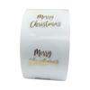 24TE 500 Pcs Round Merry Christmas Stickers Adhesive Happy Xmas Tags Stickers Transparent Presents Box Sealing Stickers