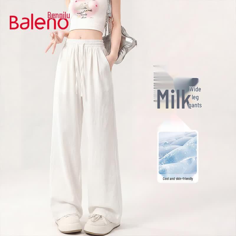 Baleno Women's Lightweight Milk Floss Wide-Leg Pants