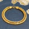 Men's Luxe Gold-Plated Cuban Bracelet with Whip Chain Design